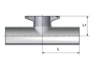Тройник Сварка-Кламп-Сварка короткий DT-4.1.2-2 (DT-15)