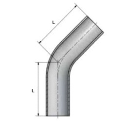 Отвод Сварка-Сварка 45° DT-4.1.1-4 (DT-8)