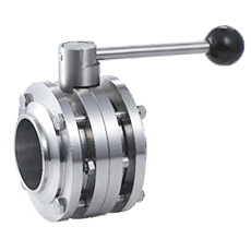 Затвор дисковый межфланцевый нержавеющий DN20 wafer DIN 11851 AISI 316L / 1.4404 (вкладыш EPDM)