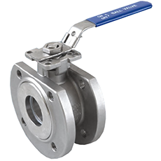 Кран шаровой межфланцевый с площадкой под пневмопривод нержавеющий DN100 PN16 / WOG200 AISI 316L / 1.4404