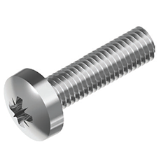 Винт с цилиндрической скруглённой головкой и крестообразным шлицем M1,6x10 мм DIN 7985 H сталь А4