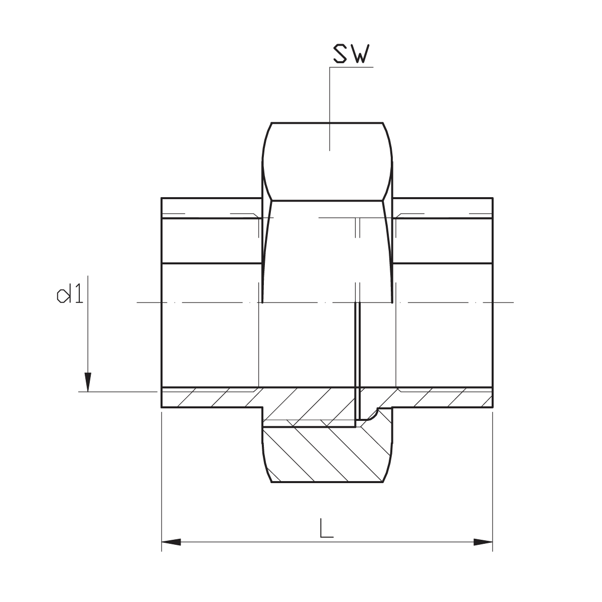 Муфта-американка плоская нержавеющая (внутренняя-внутренняя резьба) DN40 (1 1/2") DIN 2993 AISI 316 / 1.4401