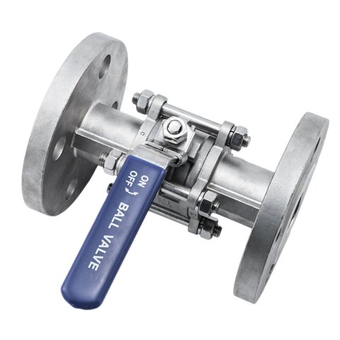 Кран шаровой фланцевый нержавеющий 3pcs 4" PN16 / WOG200 AISI 316L / 1.4404
