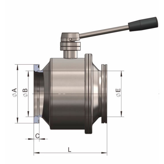 Вакуумный фланцевый шаровой кран Q09.3
