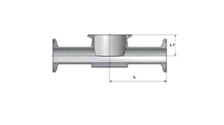 Тройник Сварка-Кламп-Сварка переходной инструментальный DT-4.1.2-11 (DT-29)