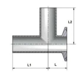 Тройник Сварка-Сварка-Кламп короткий DT-4.1.2-3 (DT-25)