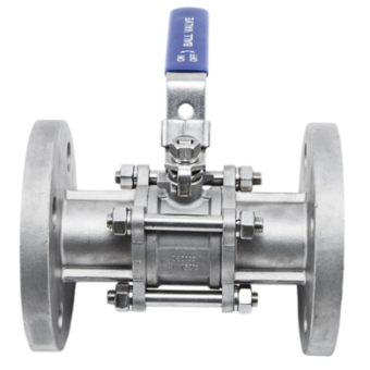 Кран шаровой фланцевый нержавеющий 3pcs 4" PN16 / WOG200 AISI 316L / 1.4404