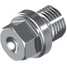 Пробка резьбовая с буртом и шестигранной головкой d18х1,5 DIN 910 M сталь А4 (Заглушка)