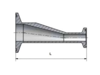 Эксцентрический переход Кламп-Кламп DT-4.1.3-3