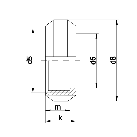 Гайка шлицевая нержавеющая DN63,5 SMS AISI 304 (L) / 1.4301 (7) / 08X18H10