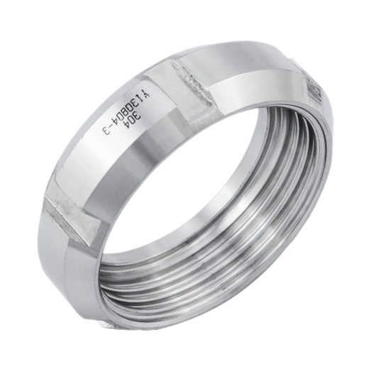 Гайка шлицевая нержавеющая DN63,5 SMS AISI 304 (L) / 1.4301 (7) / 08X18H10