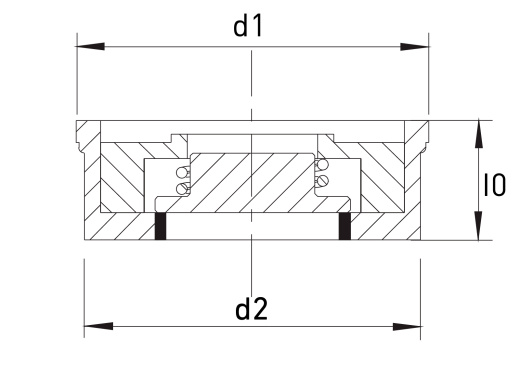 Клапан обратный межфланцевый нержавеющий DN80 AISI 316L / 1.4404