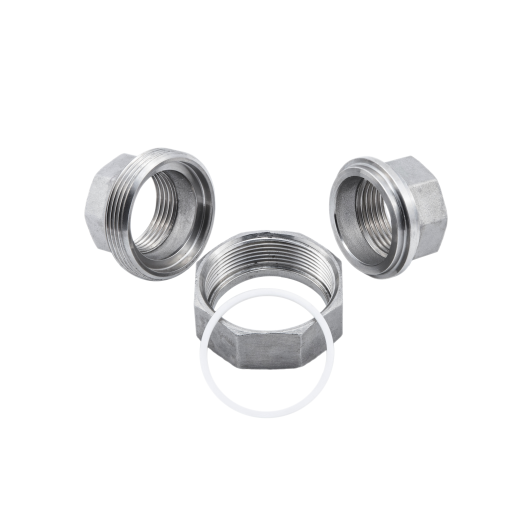 Муфта-американка плоская нержавеющая (внутренняя-внутренняя резьба) DN65 (2 1/2") DIN 2993 AISI 316 / 1.4401