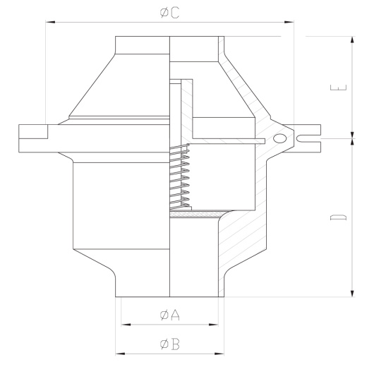 Клапан обратный нержавеющий DN40 (сварка-сварка) DIN 11851 AISI 316L / 1.4404