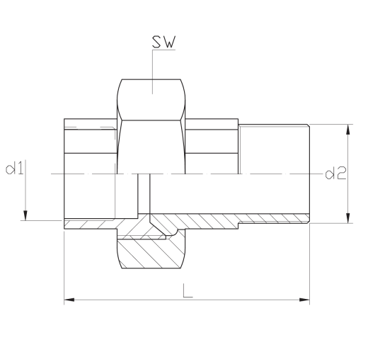 Муфта-американка коническая нержавеющая (внутренняя-наружная резьба) DN100 (4") DIN 2993 AISI 304 (L) / 1.4301 (7) / 08X18H10