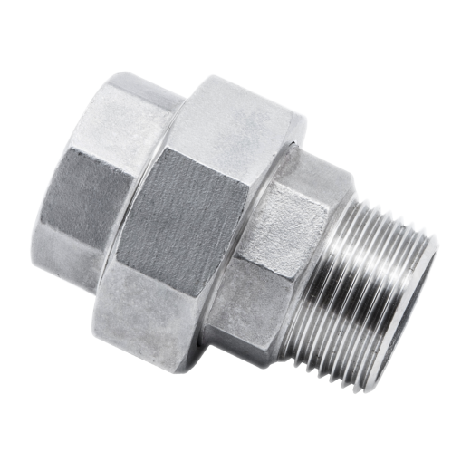 Муфта-американка плоская нержавеющая (внутренняя-наружная резьба) DN6 (1/8") DIN 2993 AISI 304 (L) / 1.4301 (7) / 08X18H10